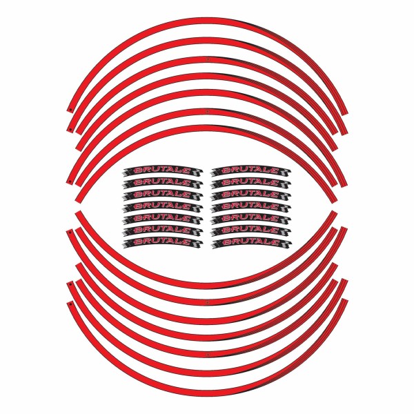 Kit de bandes adhésives pour jantes moto 17" compatibles avec MV Agusta Brutale