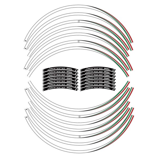 Adhesive stripes kit motorbike wheel rims compatible with Benelli Leoncino 500 trail
