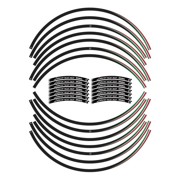 Adhesive stripes kit motorbike wheel rims compatible with Benelli Leoncino 500 trail