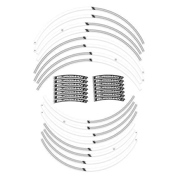Scooter rim sticker kit compatible with Suzuki Burgman 400 1998-2006