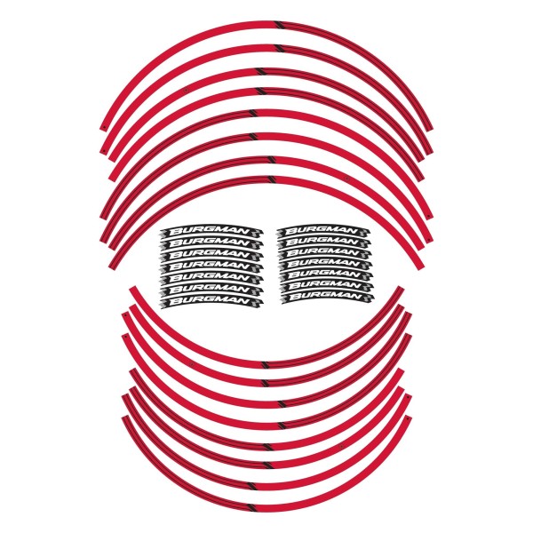 Scooter rim sticker kit compatible with Suzuki Burgman 400 1998-2006