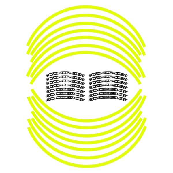 ADHESIVE STRIP KIT COMPATIBLE 17 RIMS MOTO DUCATI HYPERMOTARD - YELLOW FLUO