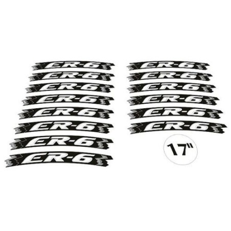KIT BANDES ADHESIVES compatible avec 17 JANTES MOTORCYCLE KAWASAKI ER6N ER6F JAUNE FLUO