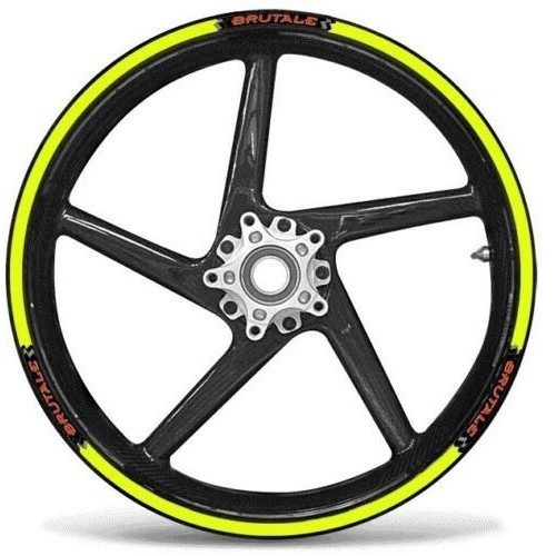 KIT BANDES ADHESIVES compatibles avec les jantes 17 MV AGUSTA BRUTALE - FLUO JAUNE