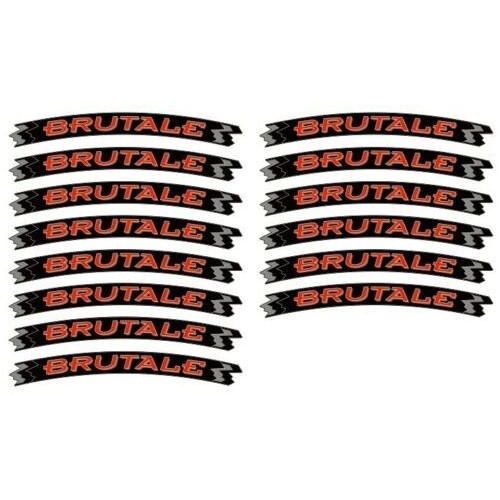 KIT BANDAS ADHESIVAS compatibles con LLANTAS 17 MV AGUSTA BRUTALE MOTO - YELLOW FLUO 2