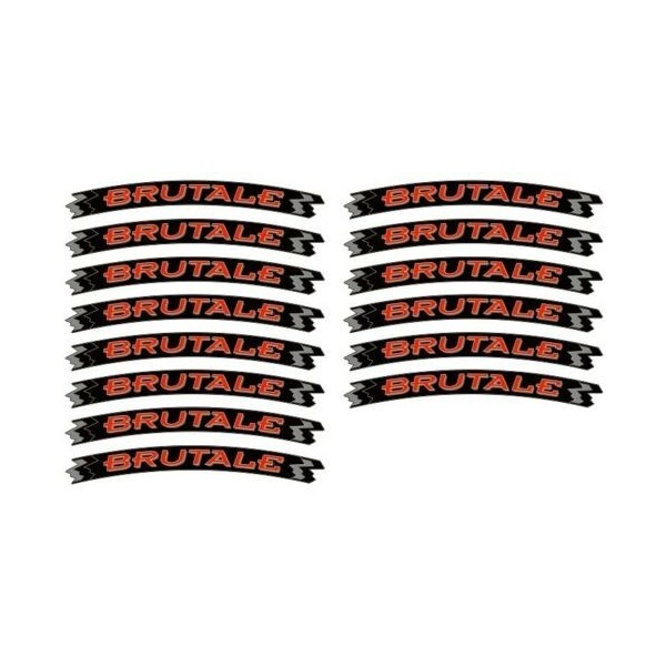 KIT BANDAS ADHESIVAS compatibles con LLANTAS 17 MV AGUSTA BRUTALE MOTO - YELLOW FLUO