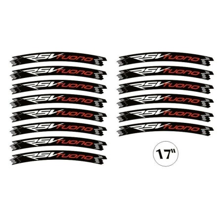 KIT ADHESIVO compatible para llantas 17 MOTO APRILIA RSV TUONO YELLOW FLUO