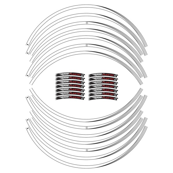 KIT BANDES ADHESIVES compatibles pour jantes 17 MOTORCYCLE APRILIA RSV TUONO stickers