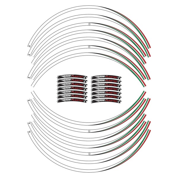ADHESIVE STRIPS KIT compatible para 17 RIMS MOTO APRILIA RSV TUONO pegatinas