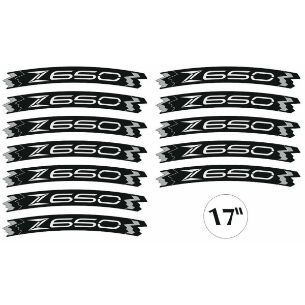 ADHESIVE STRIP KIT kompatibel für 17 RIMS MOTORRAD KAWASAKI Z650- YELLOW FLUO