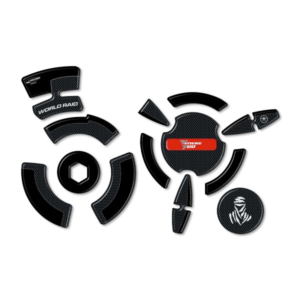 Kit de pegatinas de gel 3D protectores laterales cárter moto compatible Yamaha Tenere 700