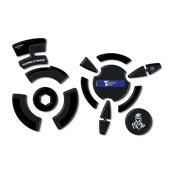 Kit d'autocollants 3D gel moto protecteurs latéraux de carter compatibles Yamaha Tenere 700