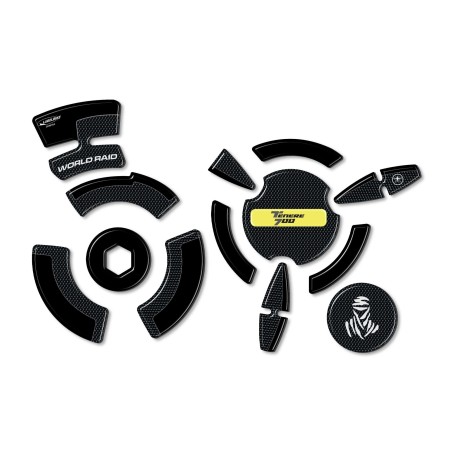 Kit von 3D-Gel Aufkleber Motorrad Kurbelgehäuse Seite Protektoren kompatibel Yamaha Tenere 700