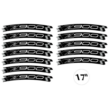 ADHESIVE STRIP KIT kompatibel für 17 RIMS MOTORRAD KAWASAKI Z900- FLUO YELLOW