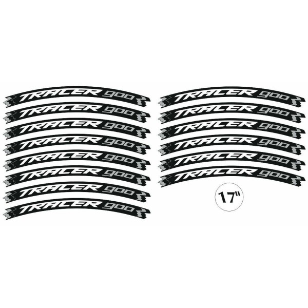 KIT ADHESIVO compatible para llantas 17 MOTO YAMAHA TRACER 900 YELLOW FLUO