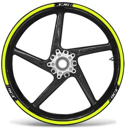 ADHESIVE STRIP KIT compatible for 17 RIMS MOTO YAMAHA XJ6 YELLOW FLUO