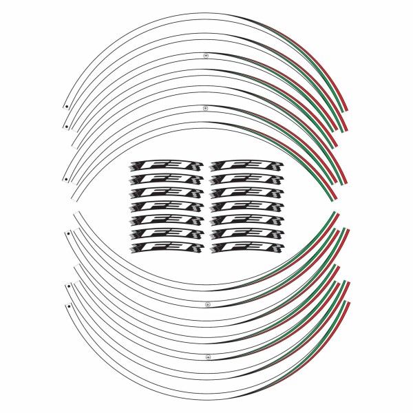 Kit de bandes adhésives pour jantes F3 Jantes 17" compatibles avec les motos Mv Agusta F3