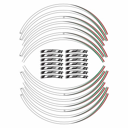 Adhesive strip kit for F3 wheel rims 17" wheels compatible with Mv Agusta F3 motorbikes