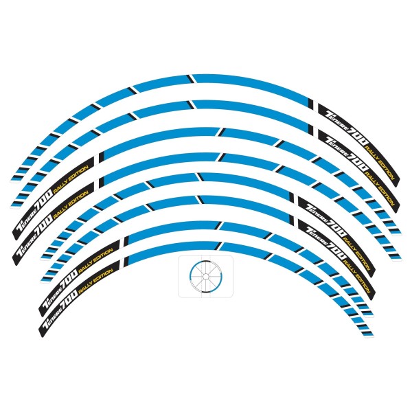 Klebestreifen-Kit für Motorrad-Felgen kompatibel Yamaha Tenere 700 Rally Edition
