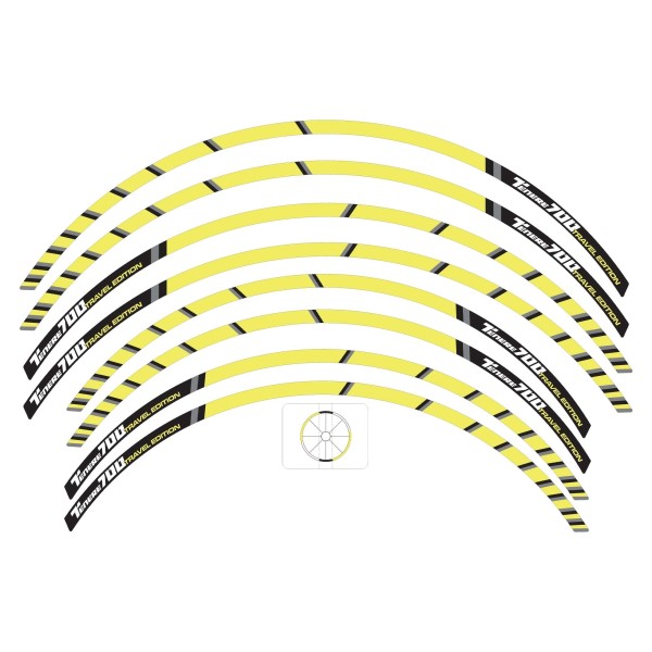 Kit de bandas adhesivas para llantas de moto compatibles Yamaha Tenere 700 Travel Edition