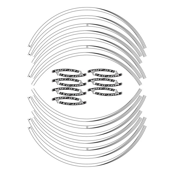 Kit de bandas adhesivas para llantas Mt03 Ruedas de 17" compatibles con las motos Yamaha Mt-03
