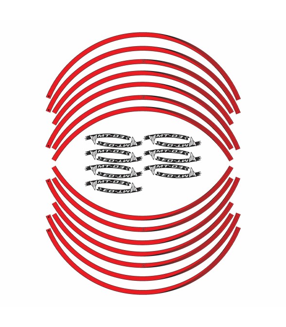 Kit de bandas adhesivas para llantas Mt03 Ruedas de 17" compatibles con las motos Yamaha Mt-03