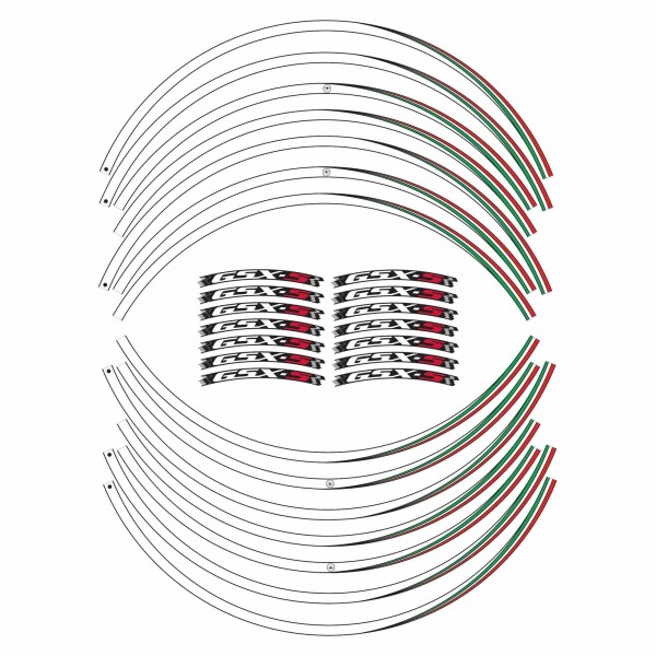Kit de bandas adhesivas para llantas de 17" compatibles con Suzuki GSXS 750-1000
