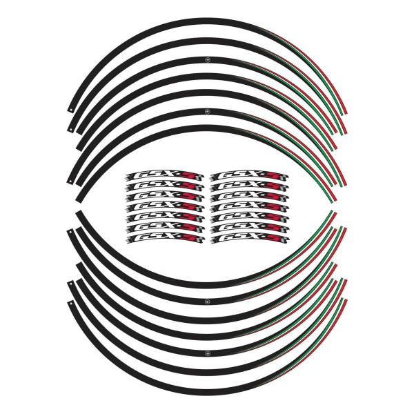 Kit de bandes adhésives pour jantes 17" compatibles avec Suzuki GSXS 750-1000