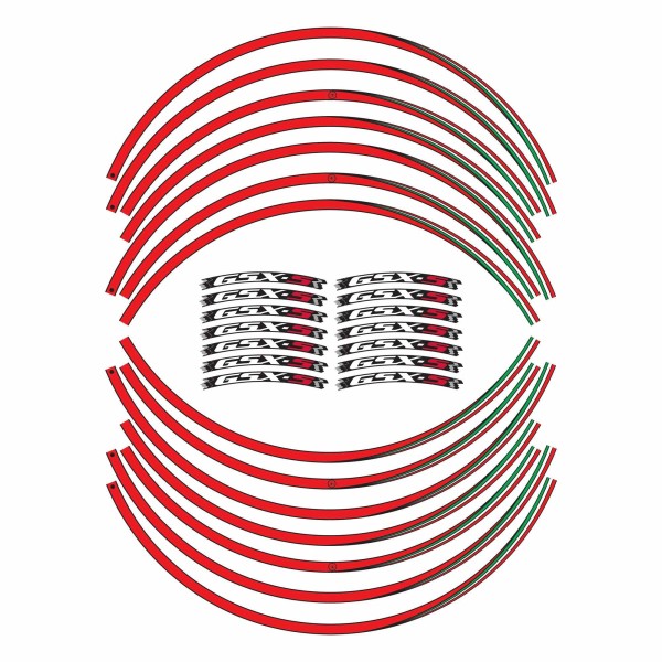 Kit de bandes adhésives pour jantes 17" compatibles avec Suzuki GSXS 750-1000
