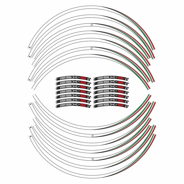 Kit de bandas adhesivas para llantas de 17" compatibles con Suzuki GSXS 950-1000