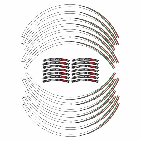 Klebestreifen-Kit für 17" Felgen passend für Suzuki GSXS 950-1000