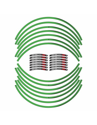 Adhesive strip kit for 17" wheel rims compatible with Suzuki GSXS 950-1000