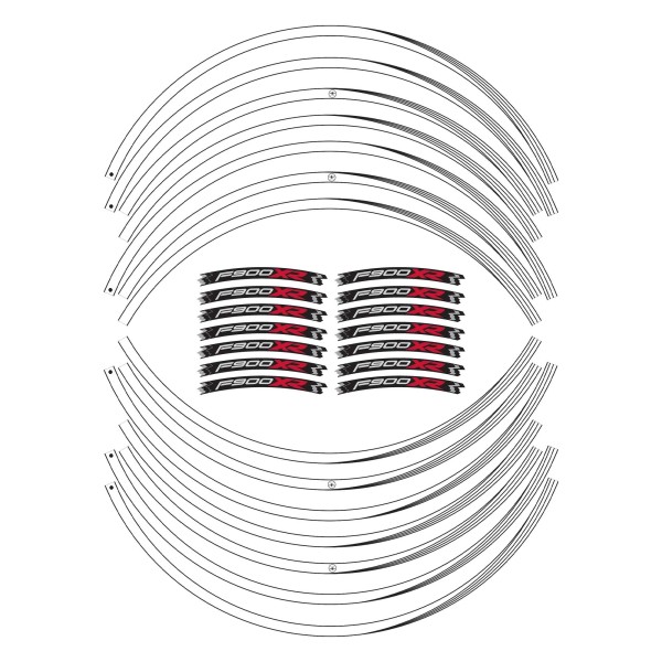 Kit de bandes adhésives pour moto compatible BMW F900XR stickers tuning XR jantes 17