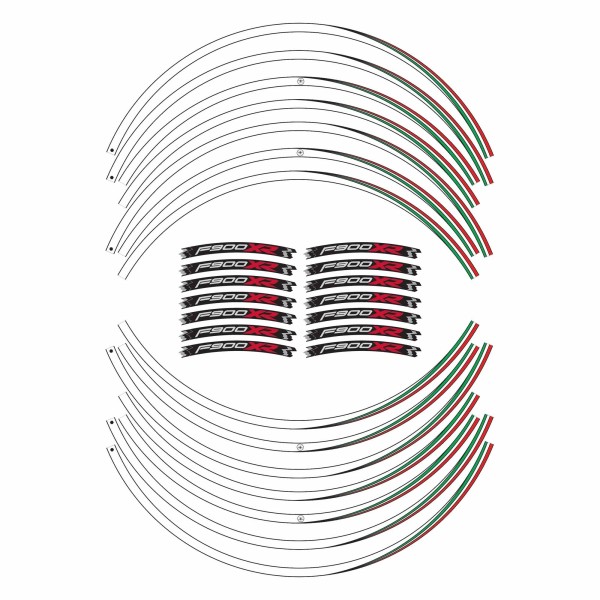 Adhesive stripes kit for motorbikes compatible BMW F900XR tuning stickers XR rims 17
