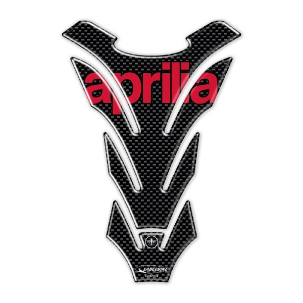 3D CARBON CARBON TANKSCHUTZ ADHESIVES für MOTORRAD APRILIA ROT