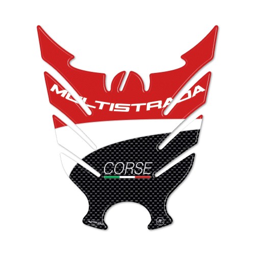 PROTECTEUR DE RÉSERVOIR 3D STICKERS COMPATIBLE MOTO DUCATI CORSE MULTISTRADA 1200 2010-14 2