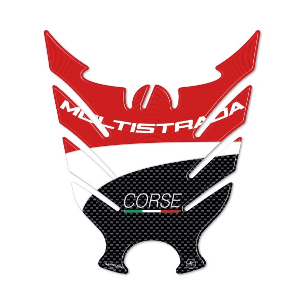 PROTECTOR DE DEPÓSITO 3D PEGATINAS COMPATIBLE MOTO DUCATI CORSE MULTISTRADA 1200 2010-14