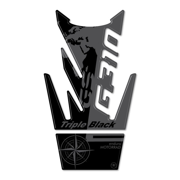 Protecteur de réservoir moto 3D adhésif compatible avec BMW G 310 GS Triple Black 2017-23