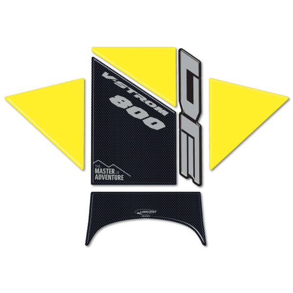 Selbstklebender 3D Tankschutz Motorrad kompatibel mit Suzuki V-Strom 800DE