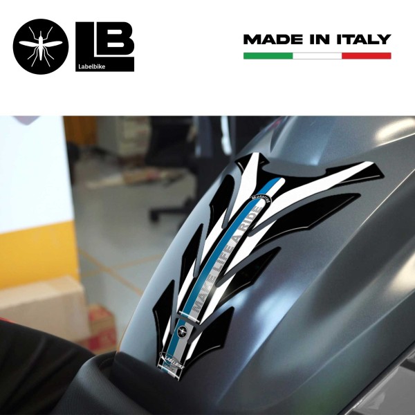 3D ADHESIVE TANK PROTECTION Resin-coated pour BMW Bikes Black-White