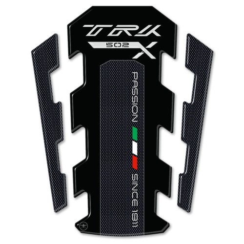Protège réservoir 3D adhésif moto compatible Benelli TRK 502x - noir 2