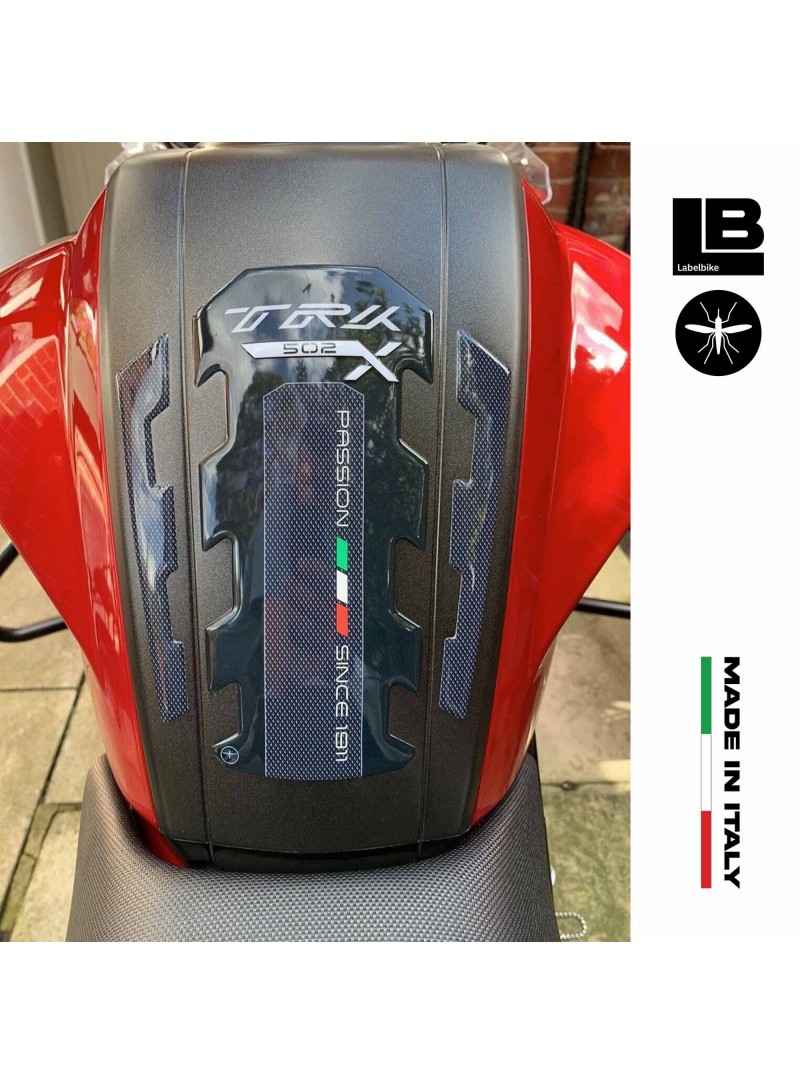 Abbigliamento Moto e Accessori - Adesivo Protezione Serbatoio Resina 3D Paraserbatoio  Moto Touring Naked Nero