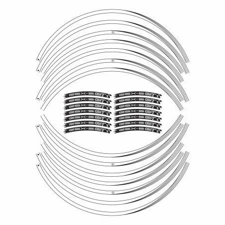 Kit de bandes adhésives pour jantes 17" compatibles avec Suzuki GSXS 1000 GT