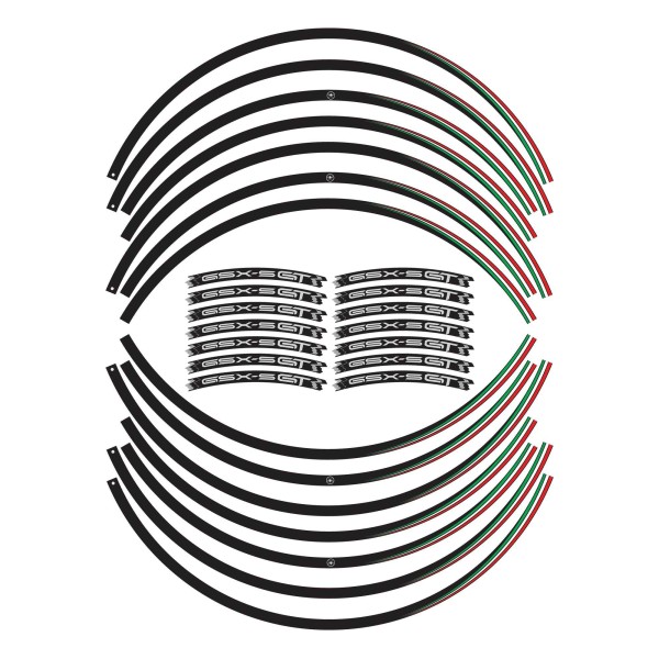 Kit de bandas adhesivas para llantas de 17" compatibles con Suzuki GSXS 1000 GT