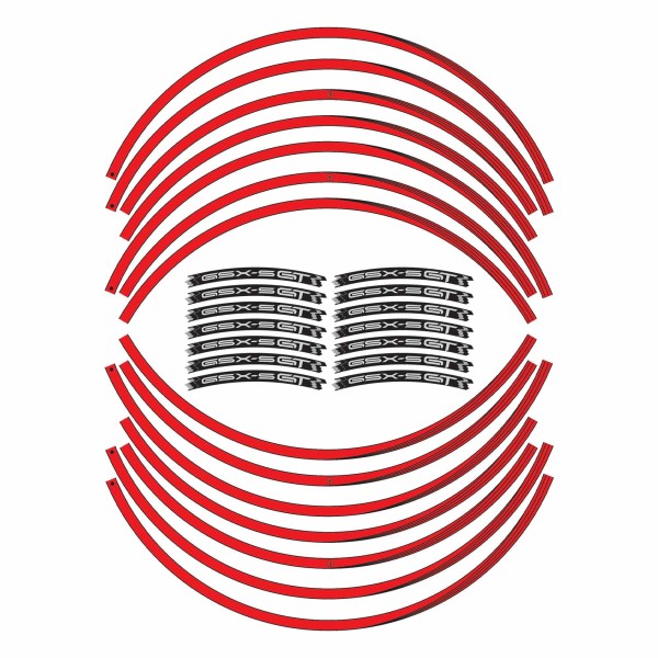 Adhesive strip kit for 17" wheel rims compatible with Suzuki GSXS 1000 GT