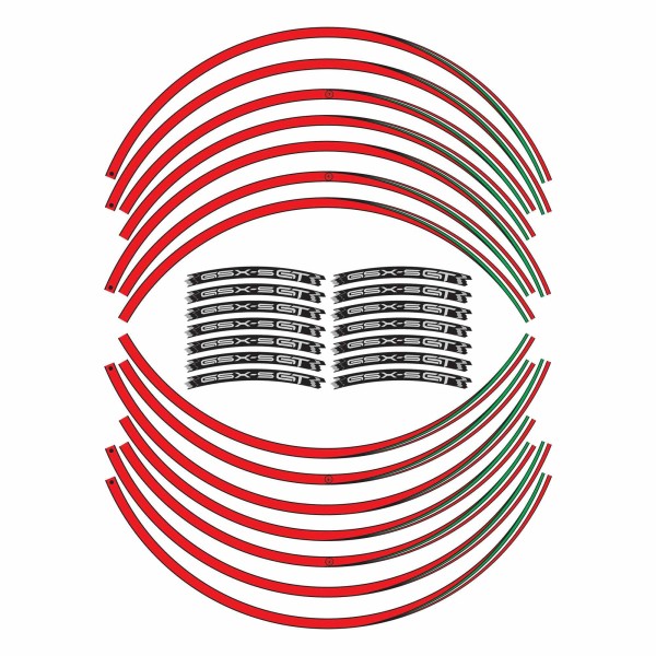 Adhesive strip kit for 17" wheel rims compatible with Suzuki GSXS 1000 GT