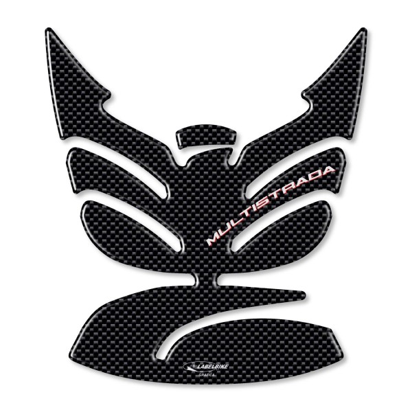 3D CARBON LOOK PANEL GUARD συμβατό με MOTO DUCATI MULTISTRADA 950 από το 2017