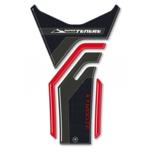 Cache réservoir adhésif gel 3D compatible YAMAHA SUPER TENERE rouge 2