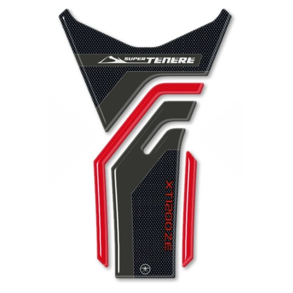 3D gel adhesive tank cover compatible YAMAHA SUPER TENERE red
