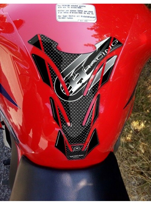 PARASERBATOIO ADESIVO-STICKERS 3D compatibile per MOTO HONDA RACE CARBON look